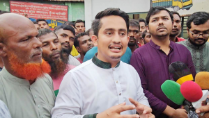 সারজিস আলম পঞ্চগড়ে আওয়ামী লীগ ও জাতীয় পার্টির রাজনীতি নিষিদ্ধের দাবি জানাচ্ছেন